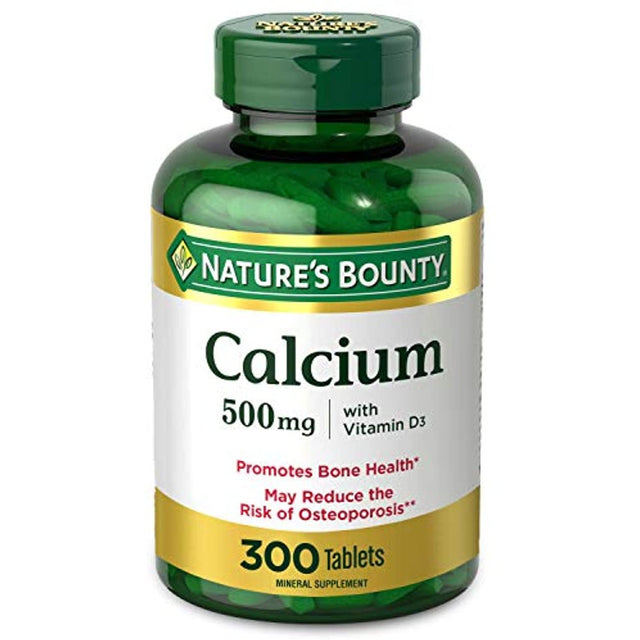 Calcium & Vitamin D by Natures Bounty, Immnue Support & Bone Health, 500Mg Calcium & 400Iu D3, 300 Tablets