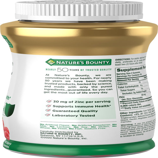 Nature'S Bounty Zinc Immune Support Gummies, 30 Mg, 70 Ct