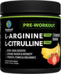 Pre Workout Powder L Arginine 5000Mg L Citrulline 1000Mg Supplement, Nitric Oxide Booster, Creatine Monohydrate, Beta Alanine, Caffeine, Preworkout Energy Drink Mix, Men & Women