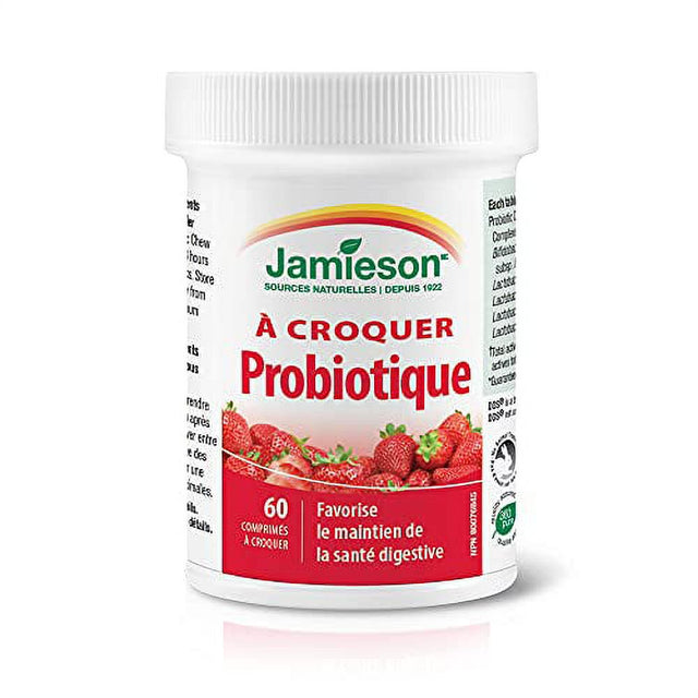 Jamieson Probiotic Chewable Strawberry Flavour 60 Tablets