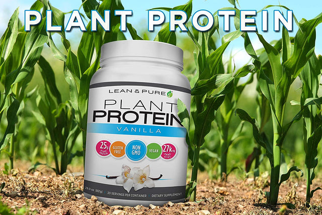 Lean & Pure Plant Vegan Protein Powder, 25G of Protein, Non GMO, Gluten Free, Vanilla, 821G