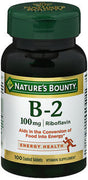 Nature'S Bounty Vitamin B-2 100 Mg, 100 Coated Tablets