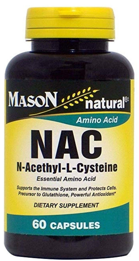 Mason Natural NAC N-Acethyl-L-Cysteine Essential Amino Acids, 60 Each - (Pack of 2)