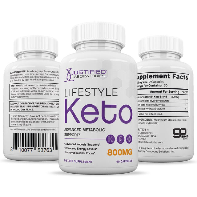 (2 Pack) Lifestyle Keto Pills Includes Gobhb®Appetite Control 120 Capsules