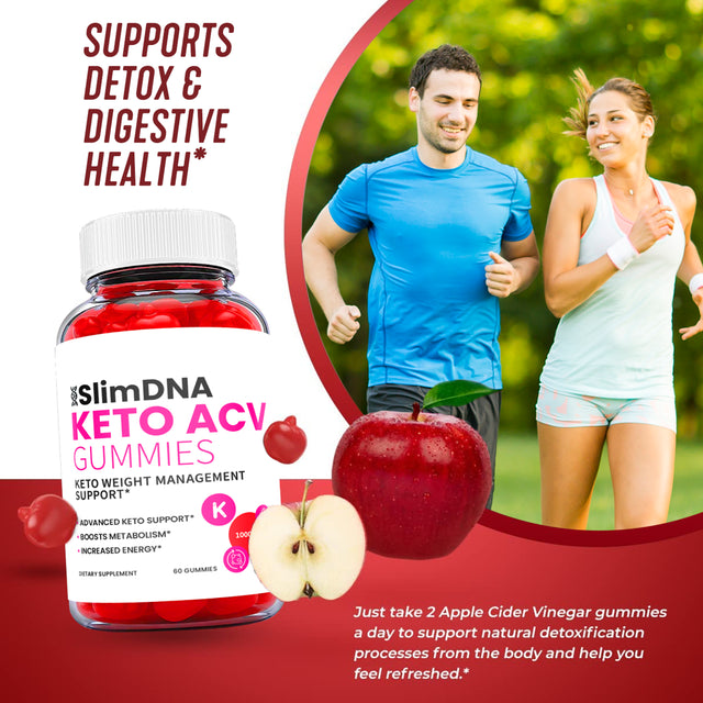 (3 Pack) Slim DNA Keto ACV Gummies - Supplement for Weight Loss - Energy & Focus Boosting Dietary Supplements for Weight Management & Metabolism - Fat Burn - 180 Gummies