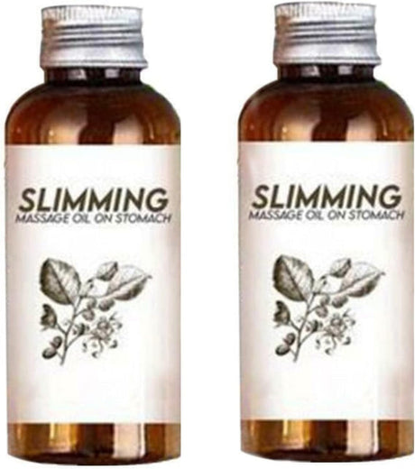 Natural Herbal Slimming Massage Oil, Cellulite Heating Spray,Slimming Essential Oil Body for Tummy, Abdomen, Belly and Waist , for Men and Women (2Pcs)