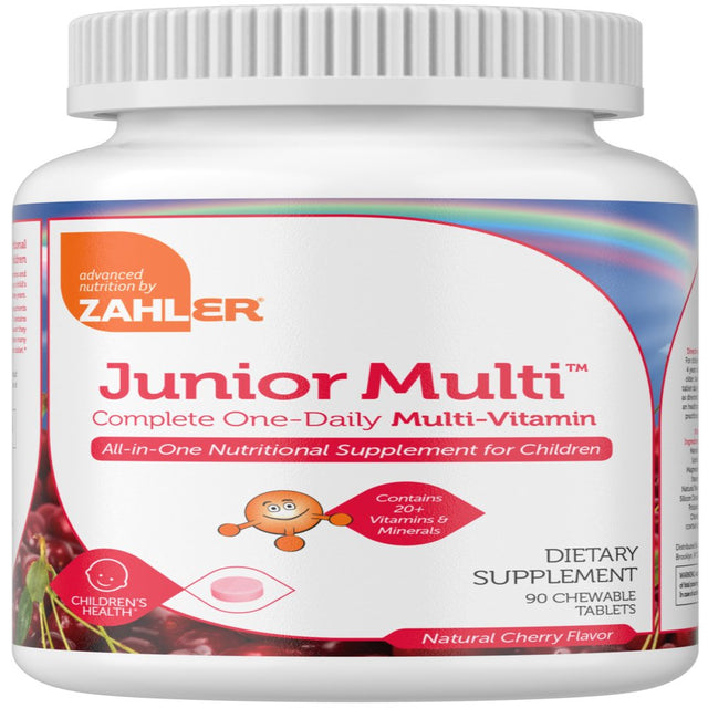 Zahler Junior Multi, Optimal Multivitamin and Mineral Supplement for Kids, 90 Chewable Tablets