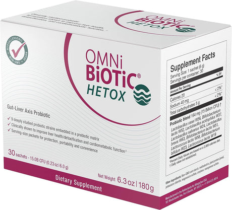 HETOX Probiotic Liver Detox - Bifidobacterium & Lactobacillus Probiotic Supplement - Hypoallergenic Gut-Liver Support - Non-Gmo Detox Cleanse for Men and Women