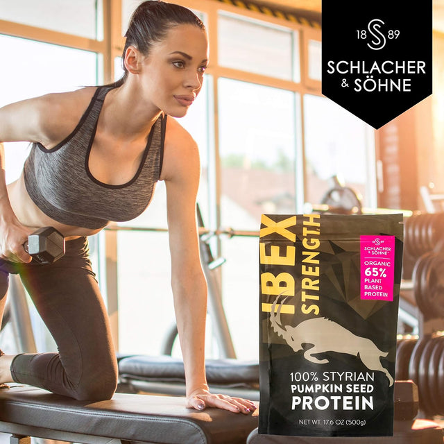 Schlacher & Söhne Styrian Pumpkin Seed Protein Powder: 100% Pure, Organic Plant Protein, Non GMO, Gluten Free, Vegan, No Additives, Boost’S Immune System, Improves Digestion, Made in Austria 17.6 OZ