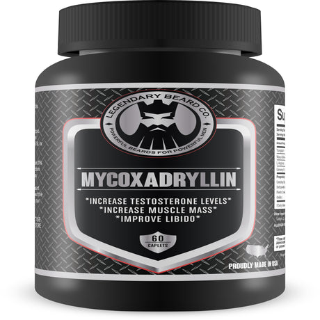 Legendary Beard Co. - Mycoxadryllin Testosterone- All Natural Ingredients- Supports Increased Facial Hair Growth, Aid in Increasing Muscle Mass