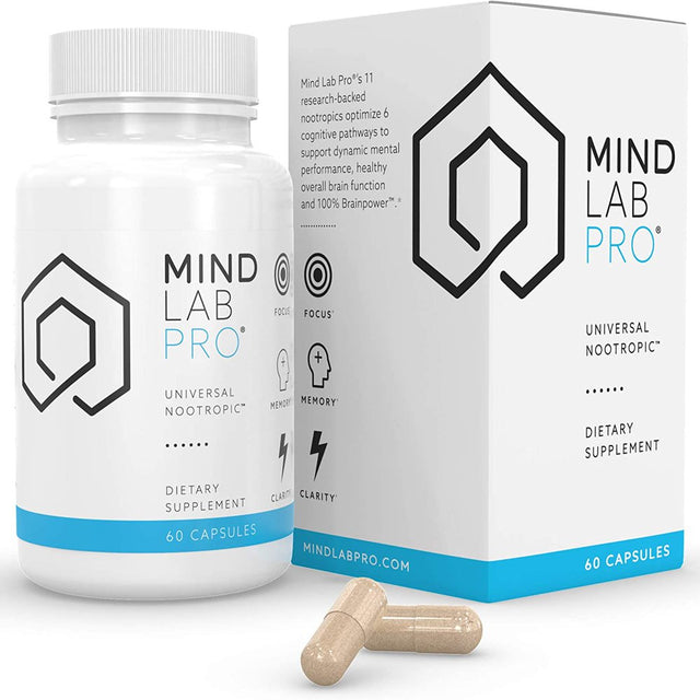 Mind Lab Pro Universal Nootropic Brain Booster Supplement for Focus, Memory, Clarity, Energy - 60 Capsules - Plant-Based, Naturally Sourced Memory Vitamins for Better Brain Health