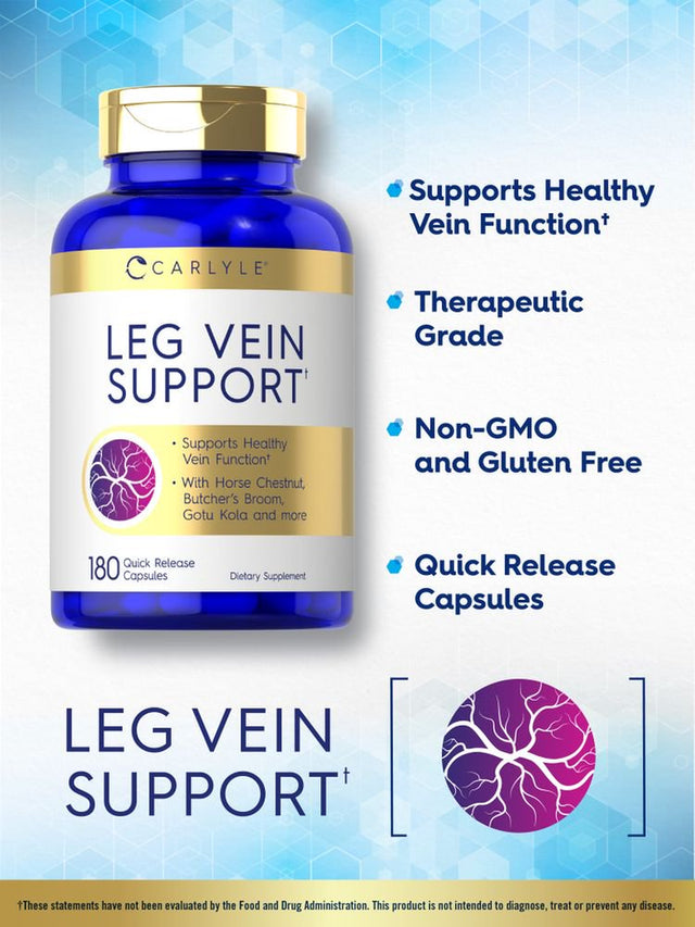 Leg Vein Supplement | 180 Capsules | by Carlyle