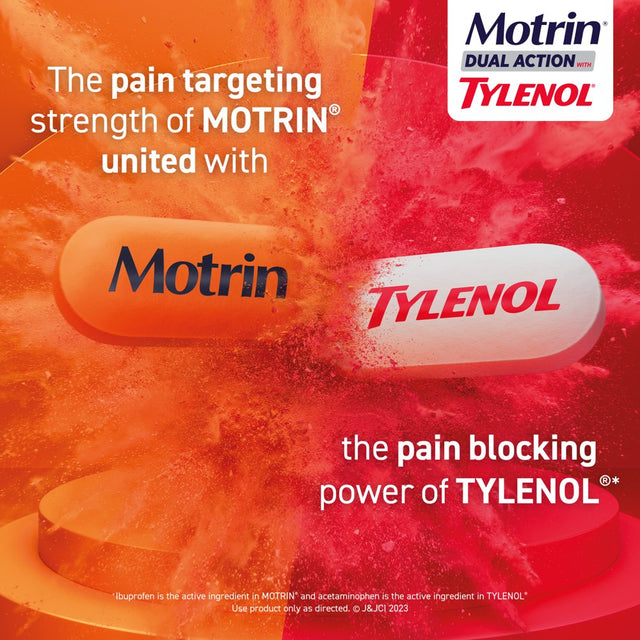 Motrin Dual Action with Tylenol, Ibuprofen & Acetaminophen, 120Ct