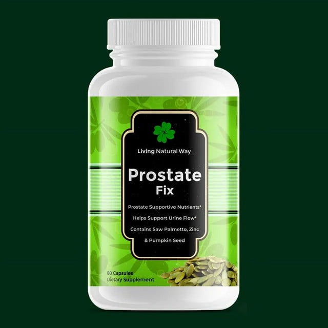 Prostate Fix | Prostate Health Support | Natural Prostate Supplements for Men with Organic Saw Palmetto Extract & Pumpkin Seed, Prostate Support, Urinary Tract Health | Gluten Free, Non-Gmo | 60