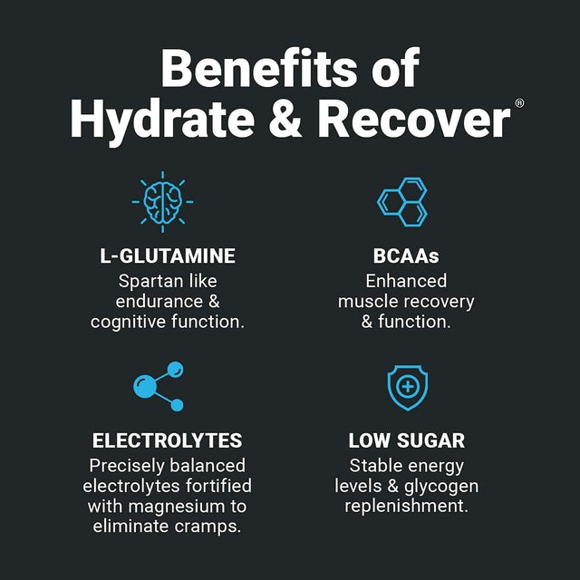 Wilderness Athlete - Hydrate & Recover | Liquid Hydration Packets Electrolyte Drink Mix - Recover Faster with Bcaas - 30 Single Serving Hydrate Packets (Arizona Peach)