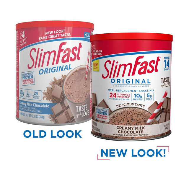 Slimfast Original Meal Replacement Shake Mix Powder, Creamy Milk Chocolate, 12.83Oz, 14 Servings