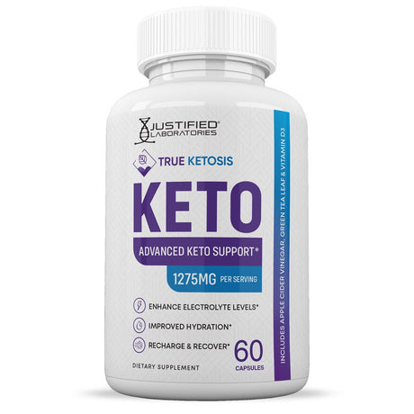 (3 Pack) True Ketosis Keto ACV Pills 1275Mg Alternative to Gummies Dietary Supplement 180 Capsules