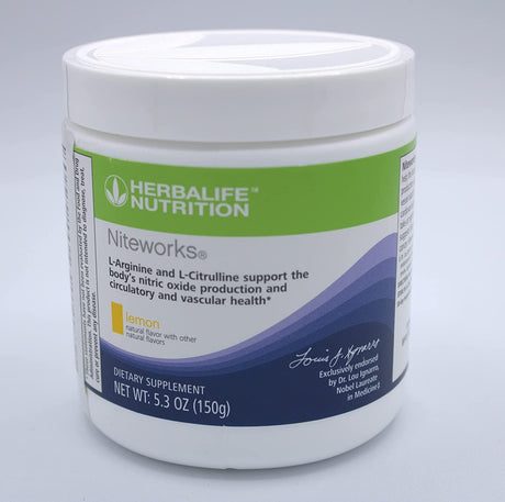 Herbalife Niteworks 15 Servings 150G (Lemon) Naturally Flavored: with L-Arginine and L-Citruline