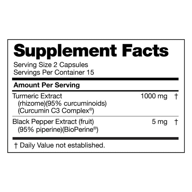 Instaflex Super Turmeric - 1000Mg Turmeric Curcumin with Bioperine, Black Pepper Extract, 95% Curcuminoids, 30 Count