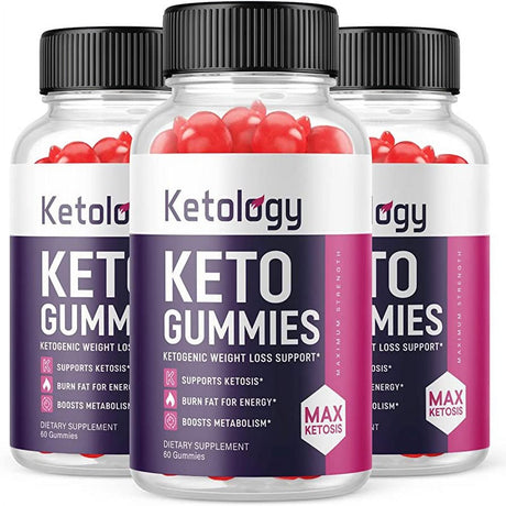 (3 Pack) Ketology Keto ACV Gummies - Supplement for Weight Loss - Energy & Focus Boosting Dietary Supplements for Weight Management & Metabolism - Fat Burn - 180 Gummies