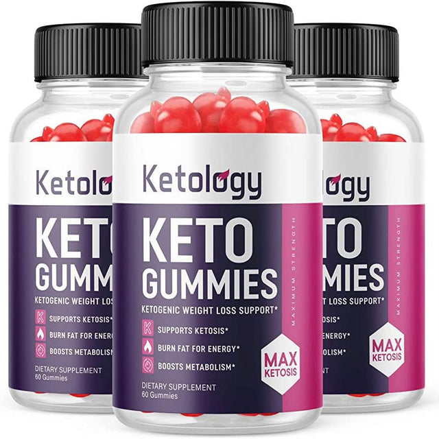 (3 Pack) Ketology Keto ACV Gummies - Supplement for Weight Loss - Energy & Focus Boosting Dietary Supplements for Weight Management & Metabolism - Fat Burn - 180 Gummies