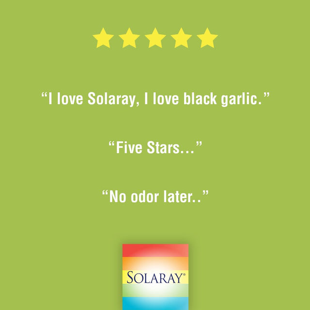 Solaray Fermented Black Garlic 500 Mg | Healthy Immune, Circulatory & Cardiovascular Support | 50 Vegcaps