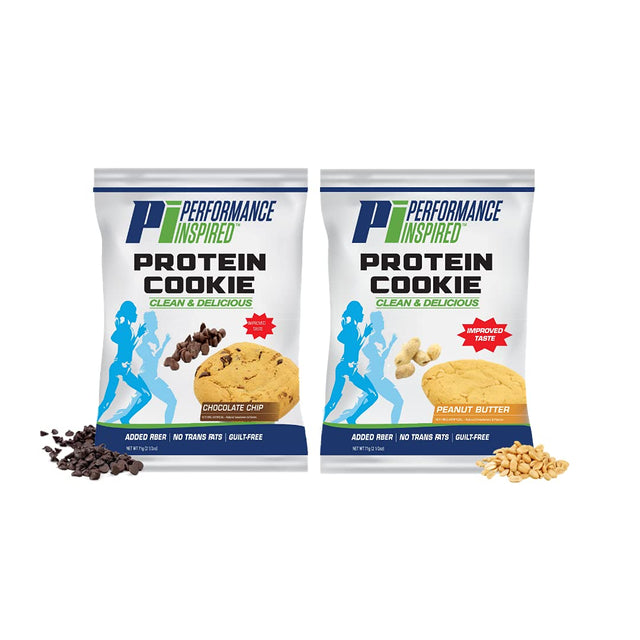 Performance Inspired Nutrition Protein Cookie - Contains: BIG 15G Isolate Proteins - 7G of Fiber - All Natural - Gluten Free - No Artificial Ingredients - Great Tasting Peanut Butter Flavor - 12 Count