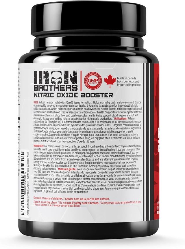 Nitric Oxide Booster | Extra Strength Pumps Supplements | Pre-Workout with L-Arginine | Maximum Blood Flow & Vascularity | Increase Muscle Pumps, Energy & Endurance - 120 Veggie Capsules