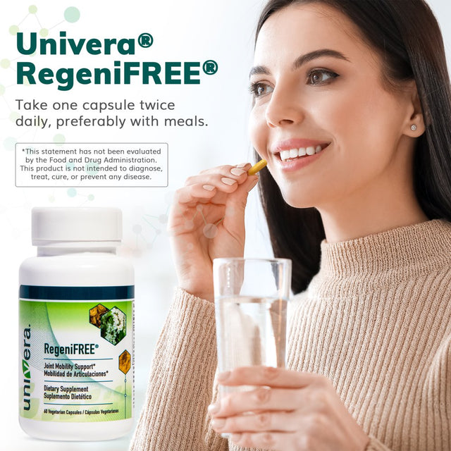 Univera Regenifree, Joint Health, Flexibility, Shellfish-Free, 60 Vegetarian Capsules