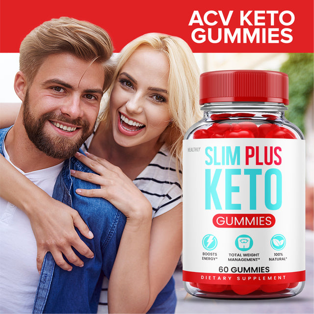 Slim plus Keto Gummies for Weight Loss ACV Apple Cider Vinegar 100% Natural (60 Gummies)