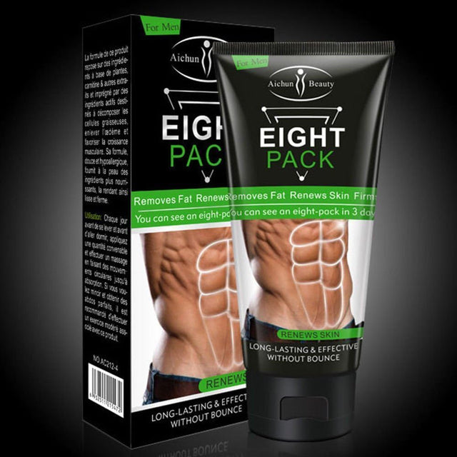 AICHUN BEAUTY Eight Pack for Men Strong Waist Manly Torso Smooth Lines Press Fitness Belly Burning Muscle Fat Remove Renews Skin Weight Loss Slimming Cream 170G