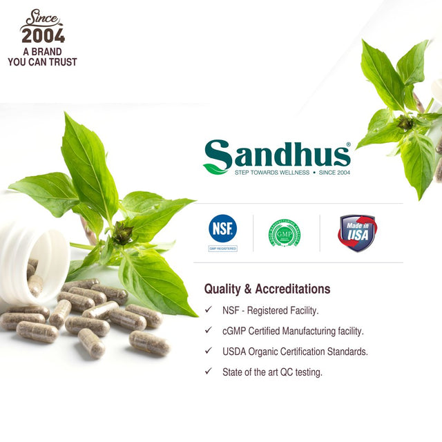 Sandhu'S Guduchi 1000Mg, Herbal Supplement for Immune & Liver Health, Offers 100 Veggie Capsules