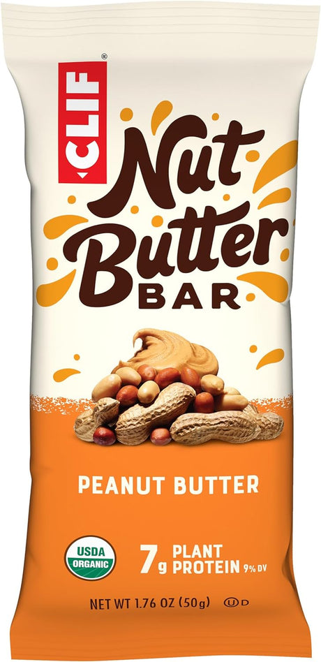 CLIF Nut Butter Bar - Peanut Butter - Filled Energy Bars - Non-Gmo - USDA Organic - Plant-Based - Low Glycemic - 1.76 Oz. (5 Pack)