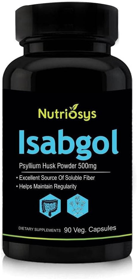 Nutriosys Isabgol 500Mg - 90 Veg Capsules