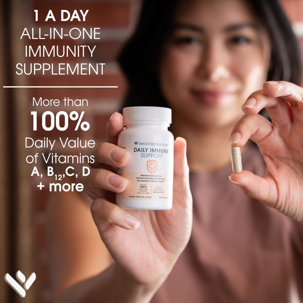 Veravida Immune Supplement Capsules - Organic Immune System Mushroom S ...