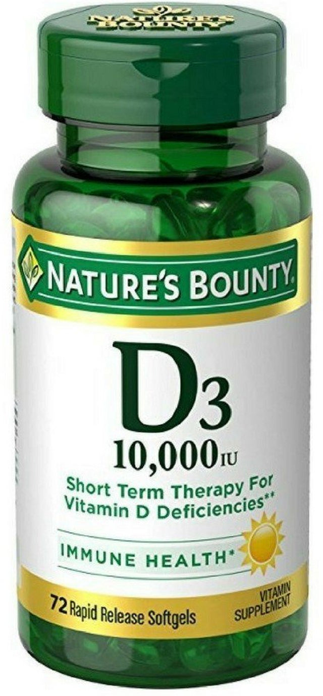 Nature'S Bounty Vitamin D3-10,000 IU, 72 Rapid Release Softgels (Pack of 6)