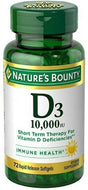 Nature'S Bounty Vitamin D3-10,000 IU, 72 Rapid Release Softgels (Pack of 6)