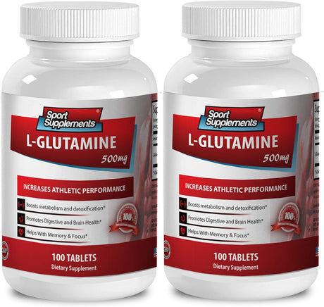 L-Glutamine 5000Mg - L Glutamine - Helps with Memory (2 Bottles)