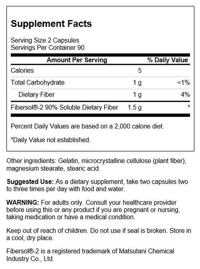 Swanson Bio-Fiber 750 Mg 180 Capsules