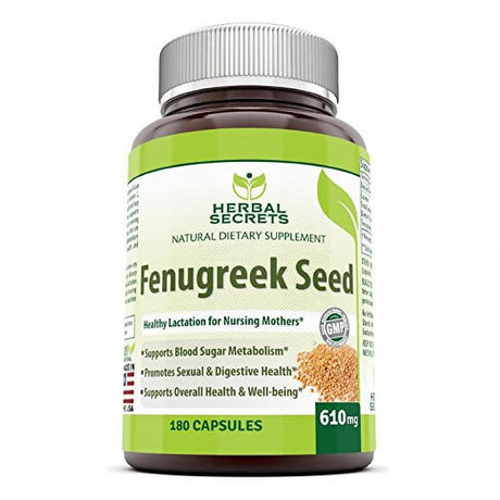 Herbal Secrets Fenugreek Seed 610 Mg 180 Capsules