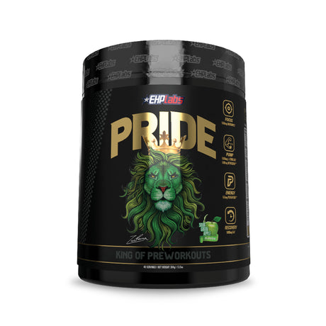 Ehplabs Pride Pre Workout Supplement Powder - Full Strength Pre-Workout Energy Supplement, Sharp Focus, Epic Pumps & Faster Recovery - Sour Green Apple (40 Servings)