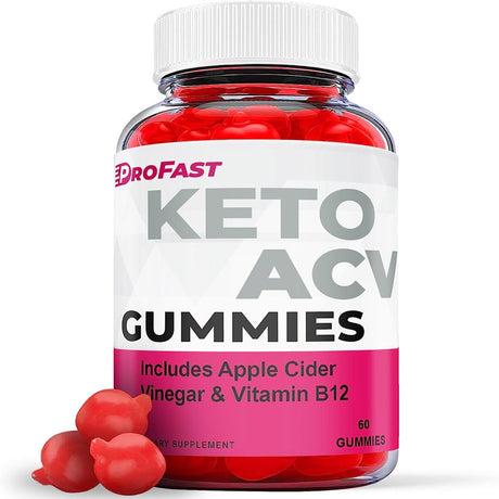 (1 Pack) Profast Keto ACV Gummies - Supplement for Weight Loss - Energy & Focus Boosting Dietary Supplements for Weight Management & Metabolism - Fat Burn - 60 Gummies