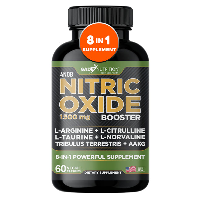 Nitric Oxide Supplement - L-Arginine Capsules - Helps Improve Energy, Endurance, Performance & Recovery. All Essential Amino Acid, Maca Root & Beet Root Powder, 60 Unflavored Caps