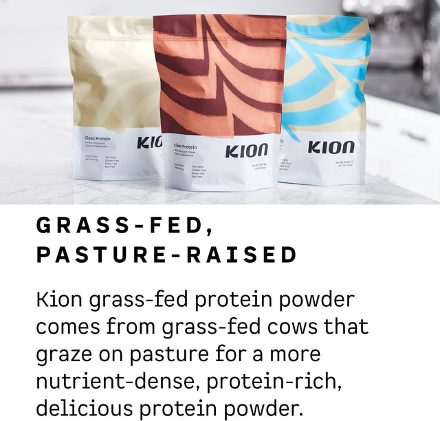 Kion Clean Protein | Grass-Fed & Pasture-Raised Whey Isolate Protein Powder | Smooth Vanilla | 30 Servings