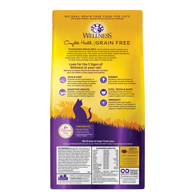 Wellness Complete Health Grain Free Senior Dry Cat Food, 5 Pound Bag