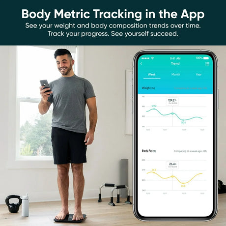 Wyze Smart Scale, Body Fat Digital Wifi Scale and Body Weight Composition BMI Smart Scale, Heart Rate Monitor Tracker, Wireless Body Fat Percentage Tracker, Analyze with Smartphone App, Black