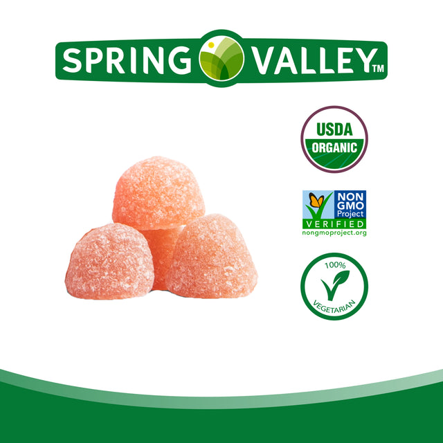 Spring Valley Non GMO Dietary Supplement Gummies, Grapefruit & Pomegranate, 90 Count