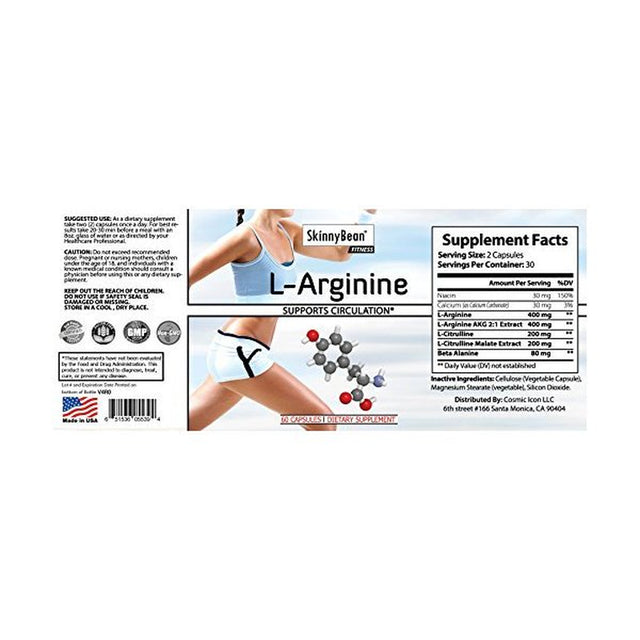 Skinny Bean L-Arginine Extract for Women ~ MADE to ORDER FRESH ~ 2X Fine Ground Powder Capsules