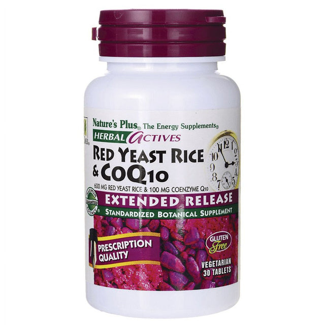 Nature'S plus Herbal Actives Red Yeast Rice 600 Mg/Coq10 100 Mg Extended Release Tablets 30 Tablet